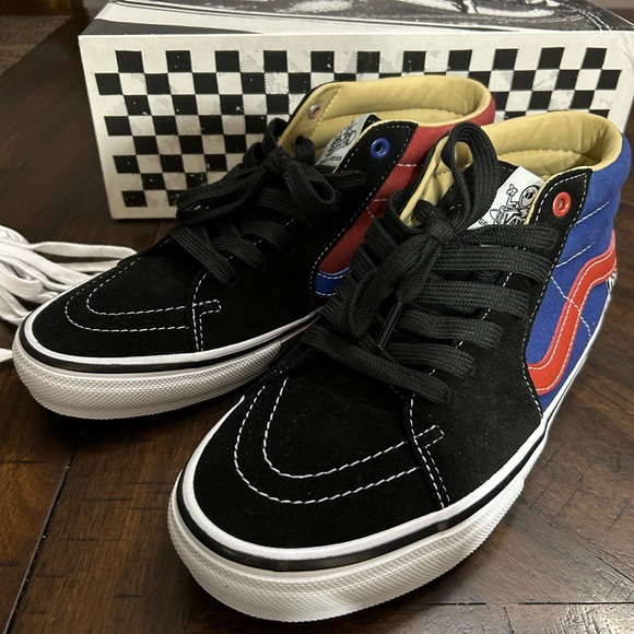Vans Skate Grosso Mid University Red/Blue Men Size 9.5 - Picture 11 of 13